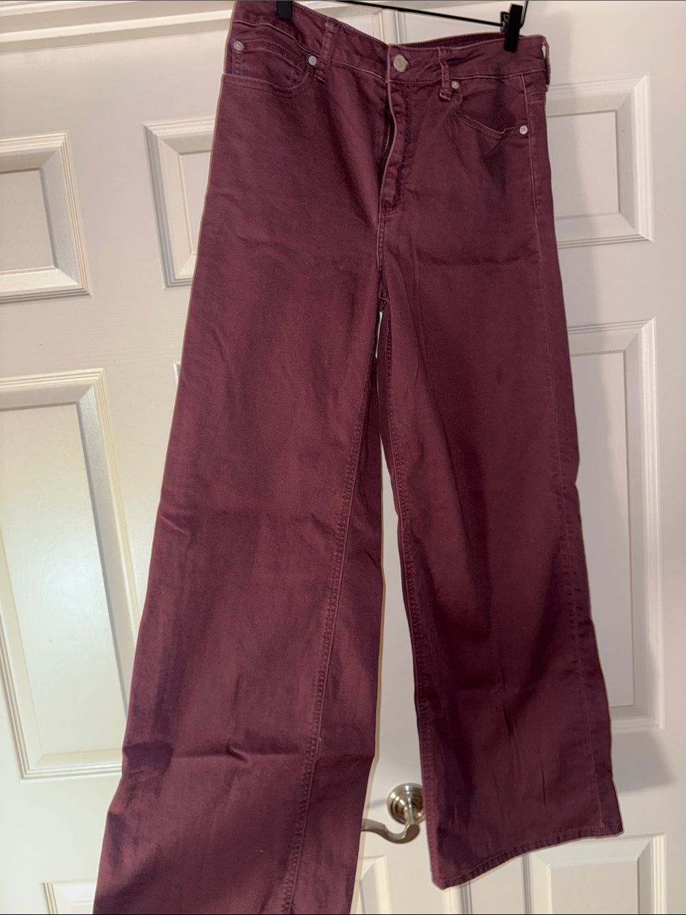 Quince Wide-Leg Jeans in Plum